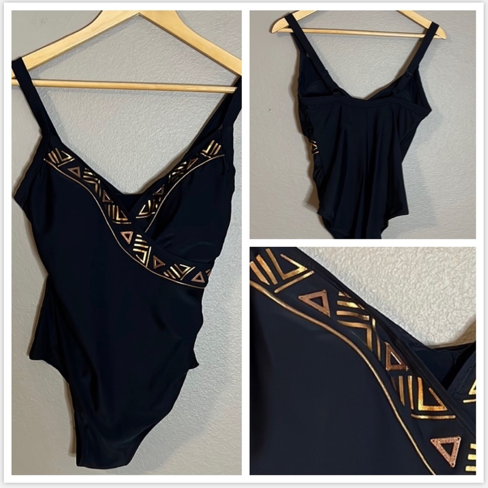 Aila Black One Piece Swimsuit Size 10